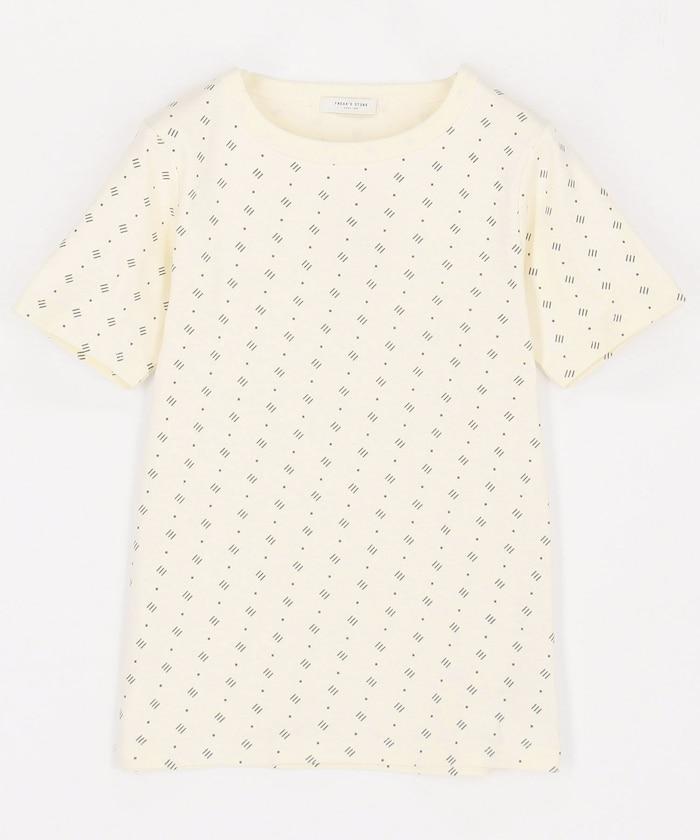 全印花針織緊身T恤