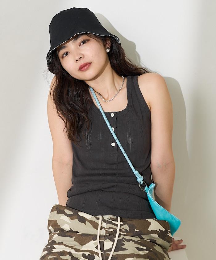 針孔針織亨利背心