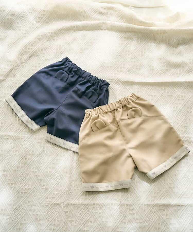 小熊刺繡褲子 5分褲