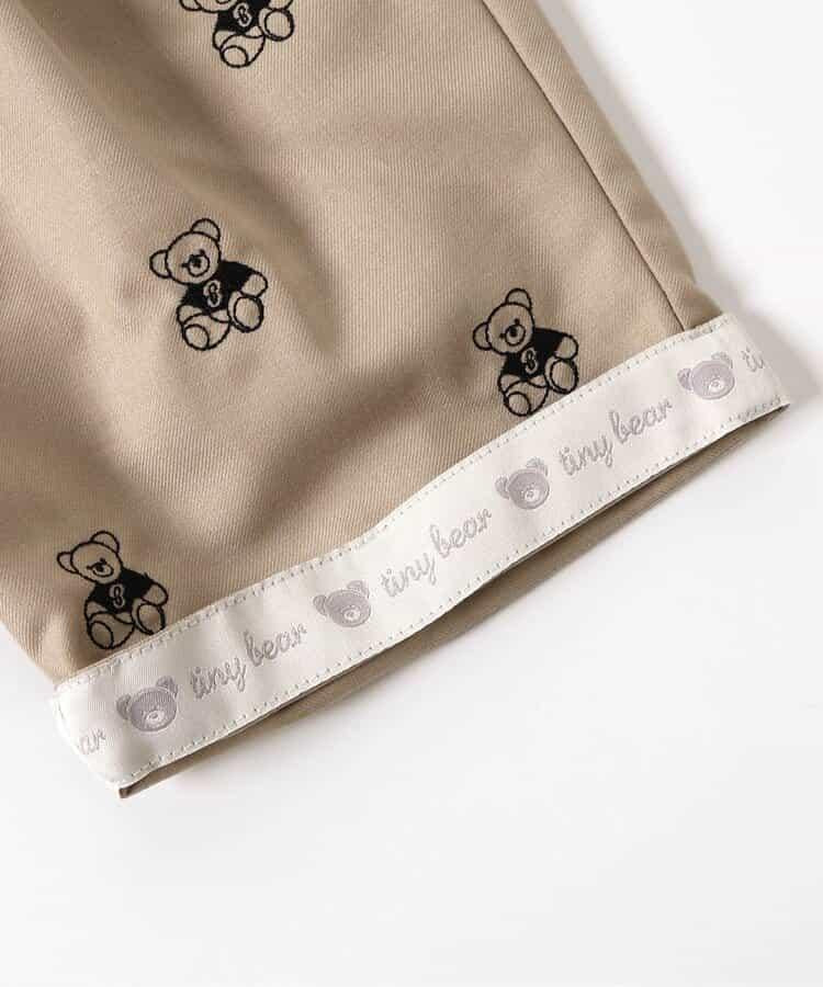 小熊刺繡褲子 5分褲