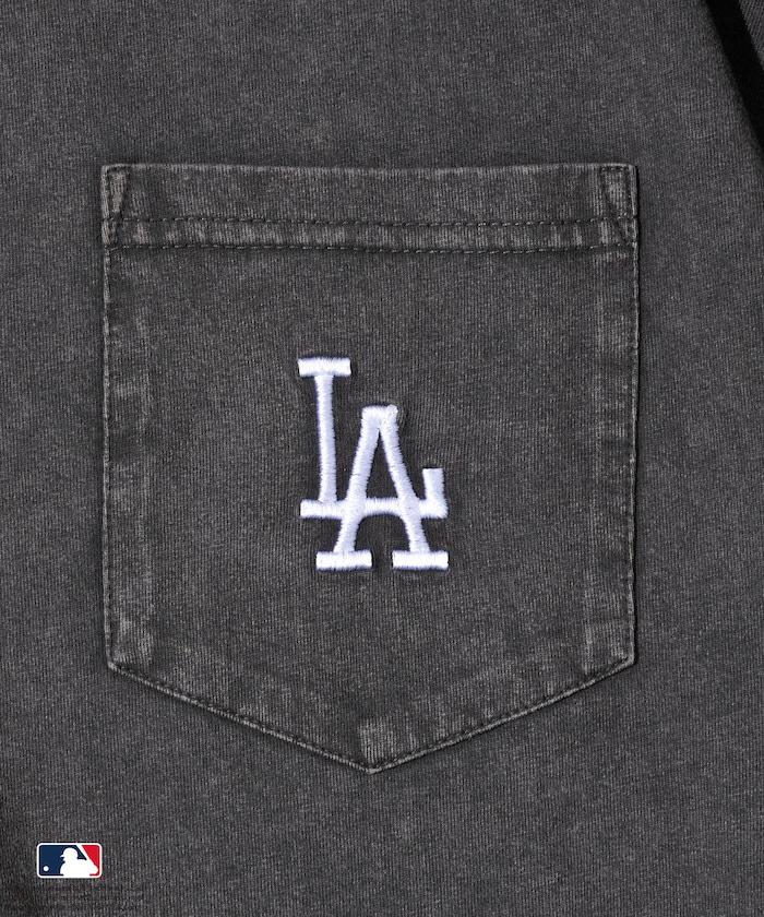 MLB Major League Baseball 漸變工藝 雙標誌 圓領 短袖 帶口袋 T恤
