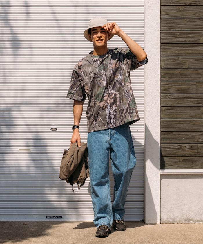 《AIR》DRY 高功能材料 7.7盎司 大尺寸 圓領口袋T恤 樹木迷彩/吸溼速幹/遮熱性UV