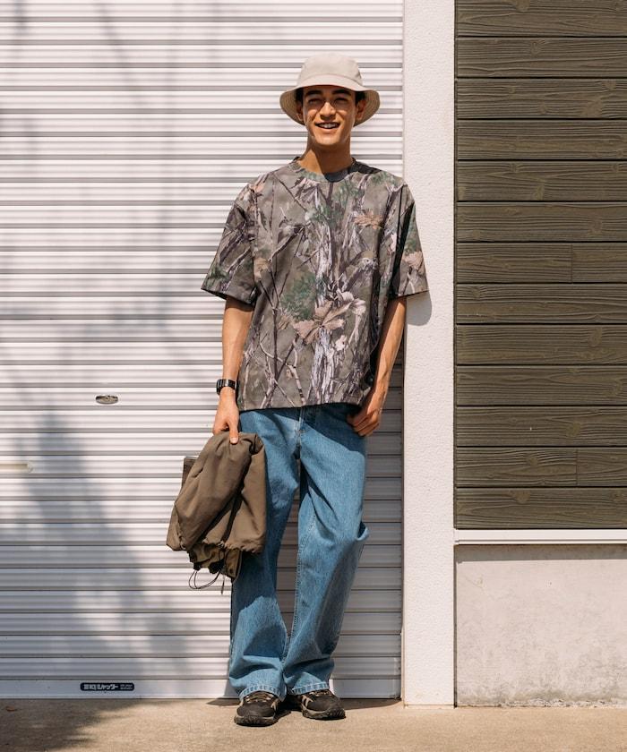 《AIR》DRY 高功能材料 7.7盎司 大尺寸 圓領口袋T恤 樹木迷彩/吸溼速幹/遮熱性UV