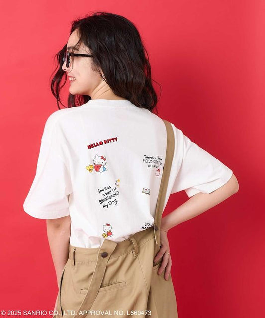 三麗鷗 '凱蒂貓' 刺繡T恤