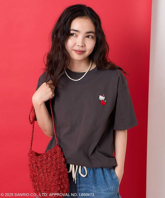 三麗鷗 '凱蒂貓' 刺繡T恤