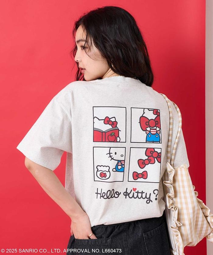 三麗鷗 'HELLO KITTY' 背面印花四格T恤