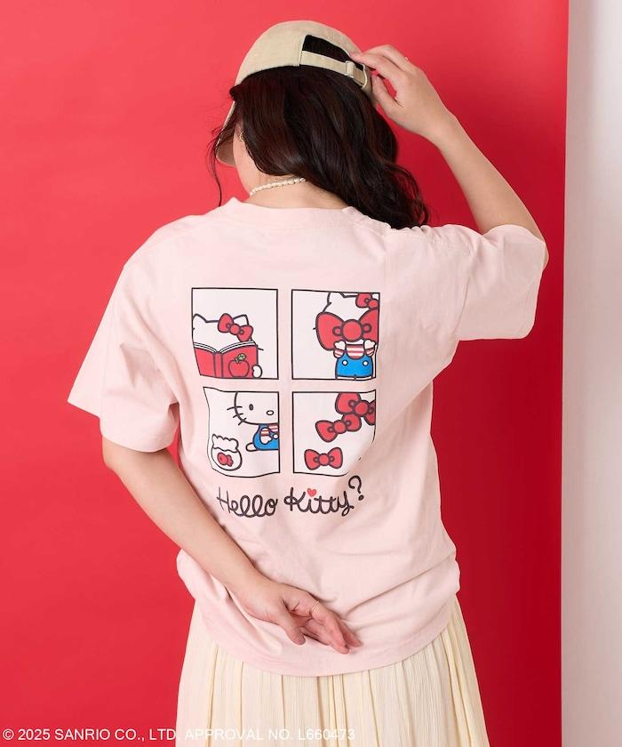 三麗鷗 'HELLO KITTY' 背面印花四格T恤