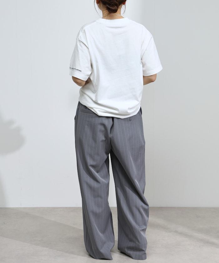 有機棉 心形 標誌刺繡T恤 / 圓領 單點標誌 刺繡短袖T恤