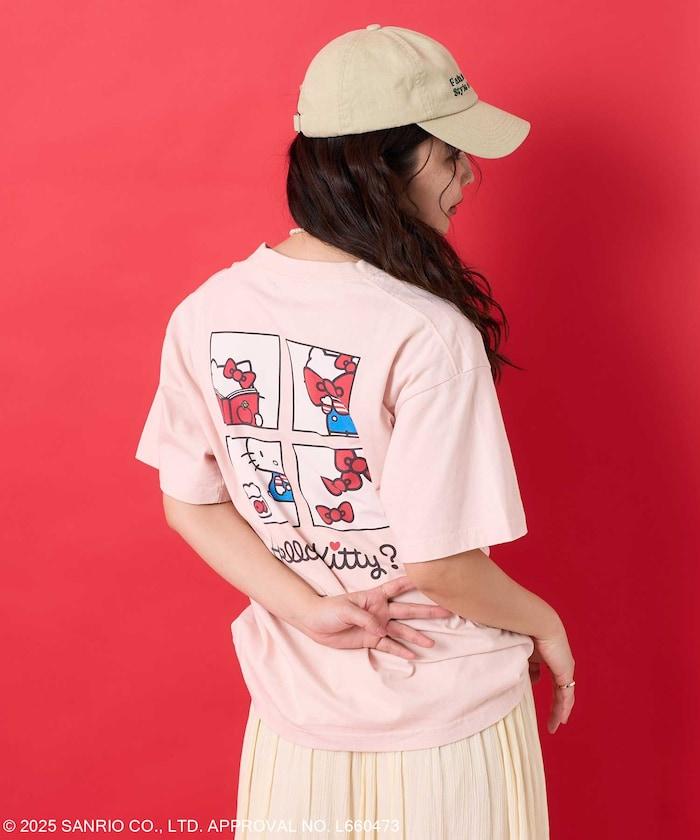 三麗鷗 'HELLO KITTY' 背面印花四格T恤
