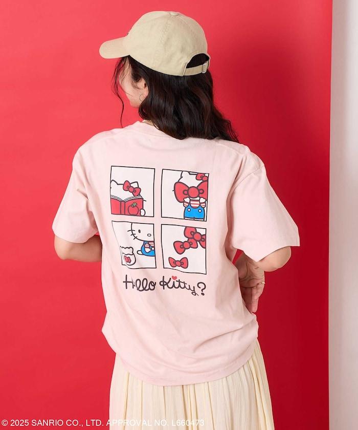 三麗鷗 'HELLO KITTY' 背面印花四格T恤