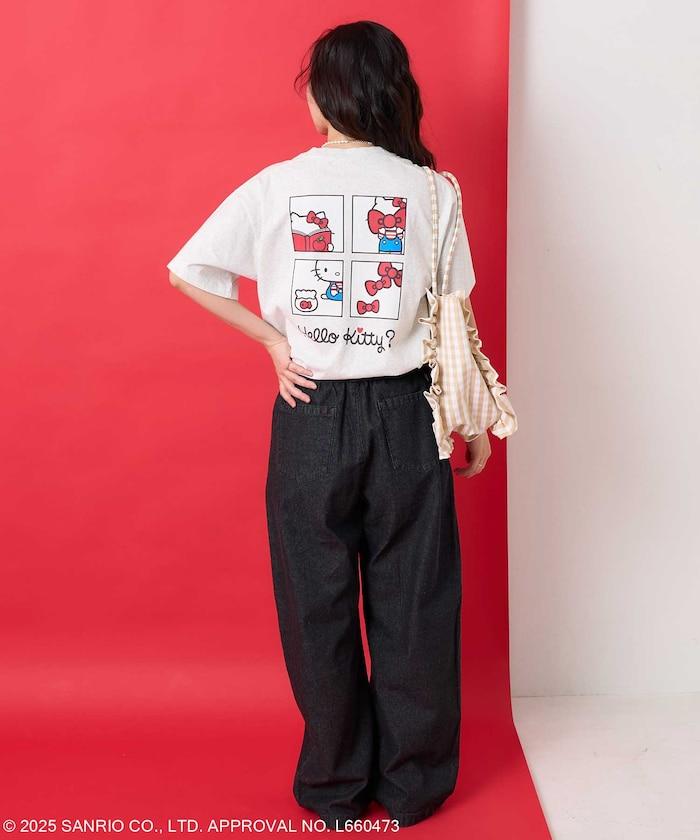 三麗鷗 'HELLO KITTY' 背面印花四格T恤