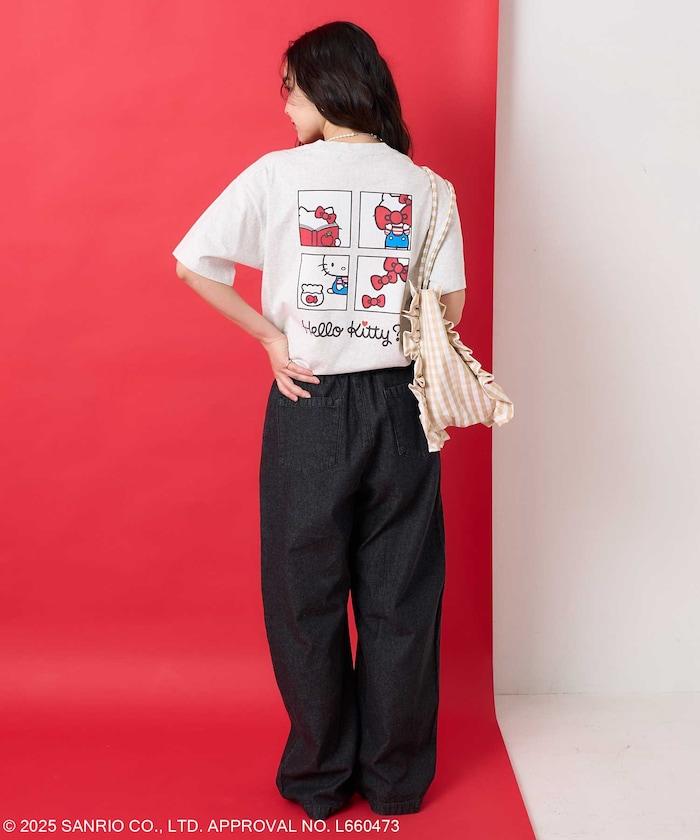 三麗鷗 'HELLO KITTY' 背面印花四格T恤