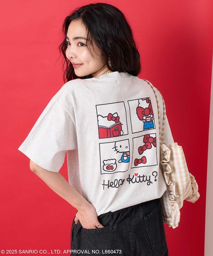 三麗鷗 'HELLO KITTY' 背面印花四格T恤