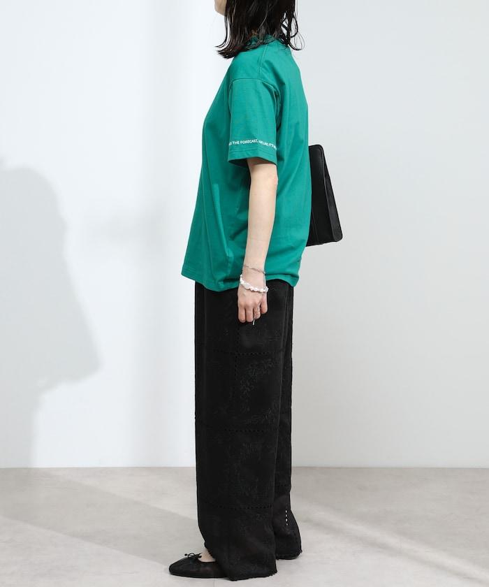 有機棉 心形 標誌刺繡T恤 / 圓領 單點標誌 刺繡短袖T恤