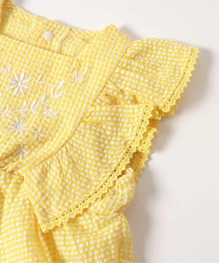【連衣裙】紐約刺繡格子連體褲