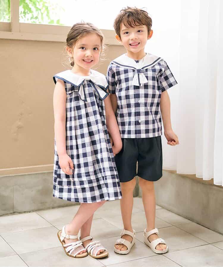 【連衣裙】蝴蝶結海軍風連衣裙