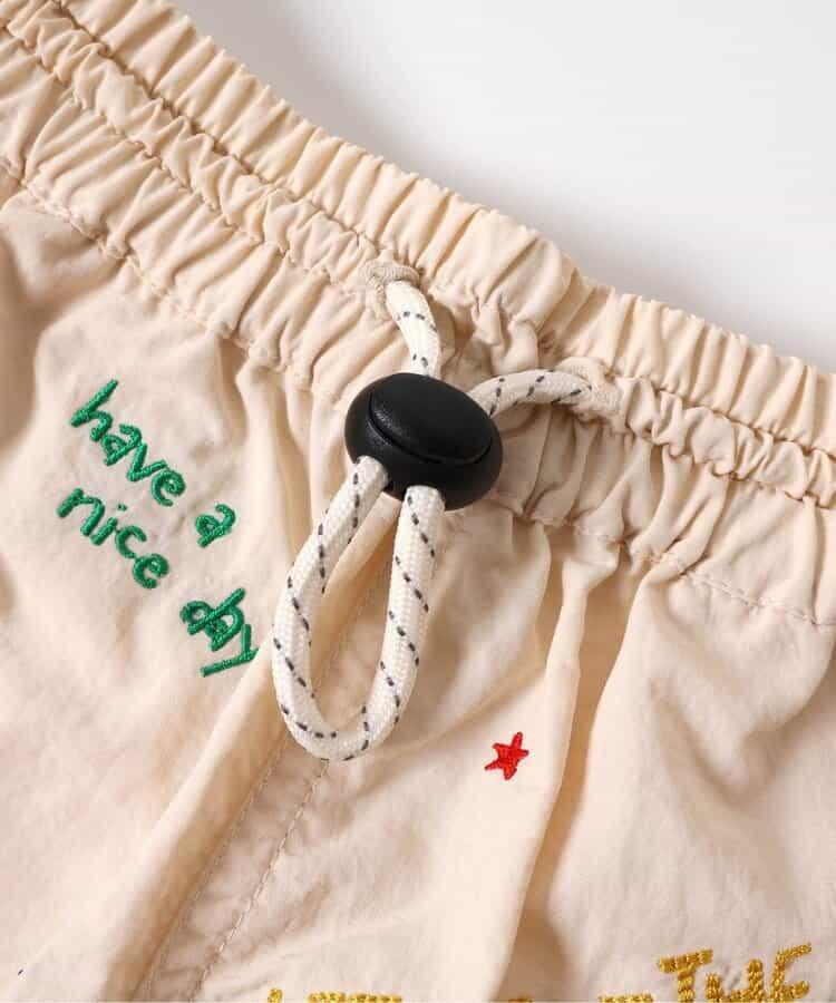 水陸兩用雙色刺繡半褲 4分褲