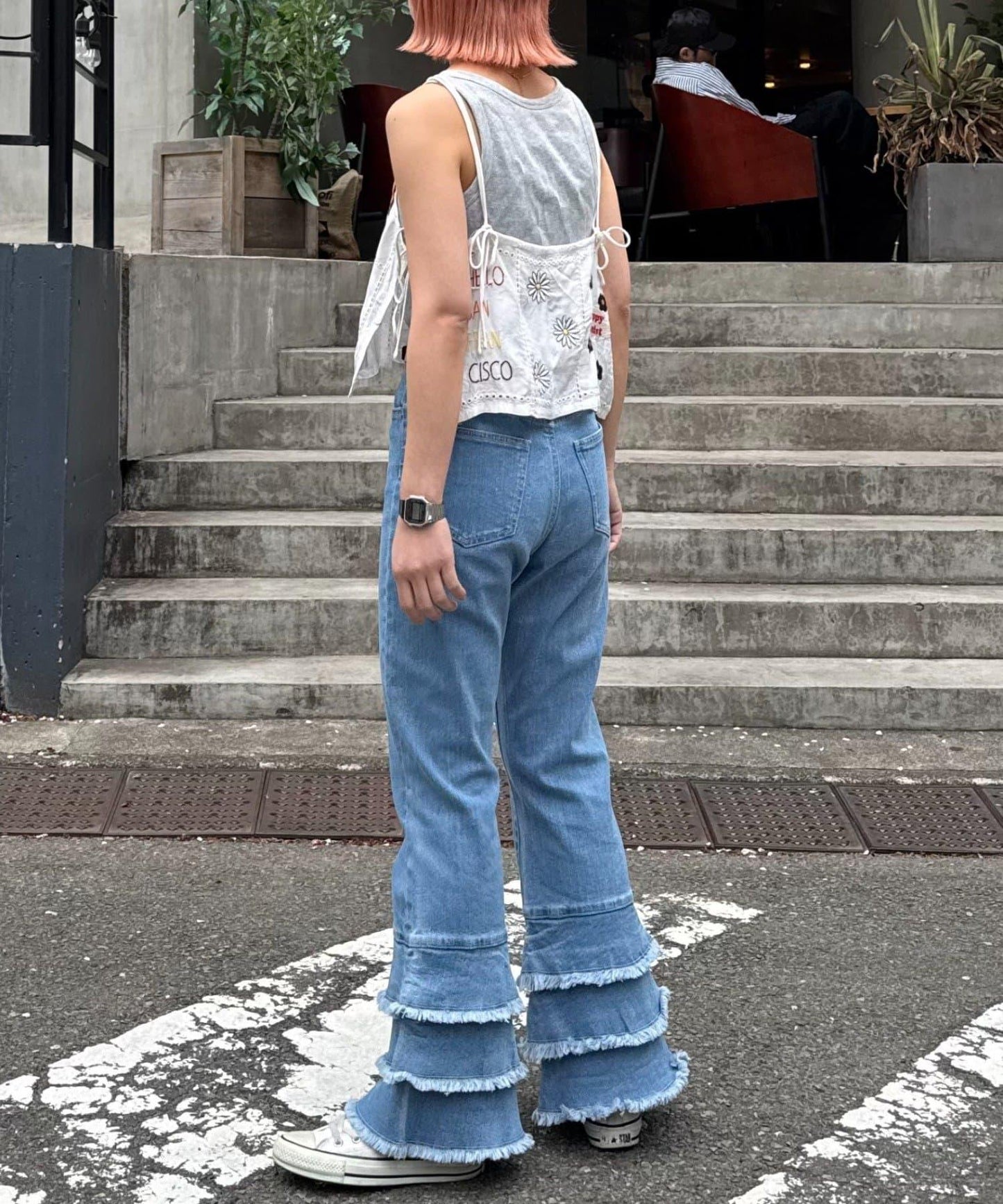 【HELLO.SANFRANCISCO/哈羅舊金山】原刺繡緞面吊帶