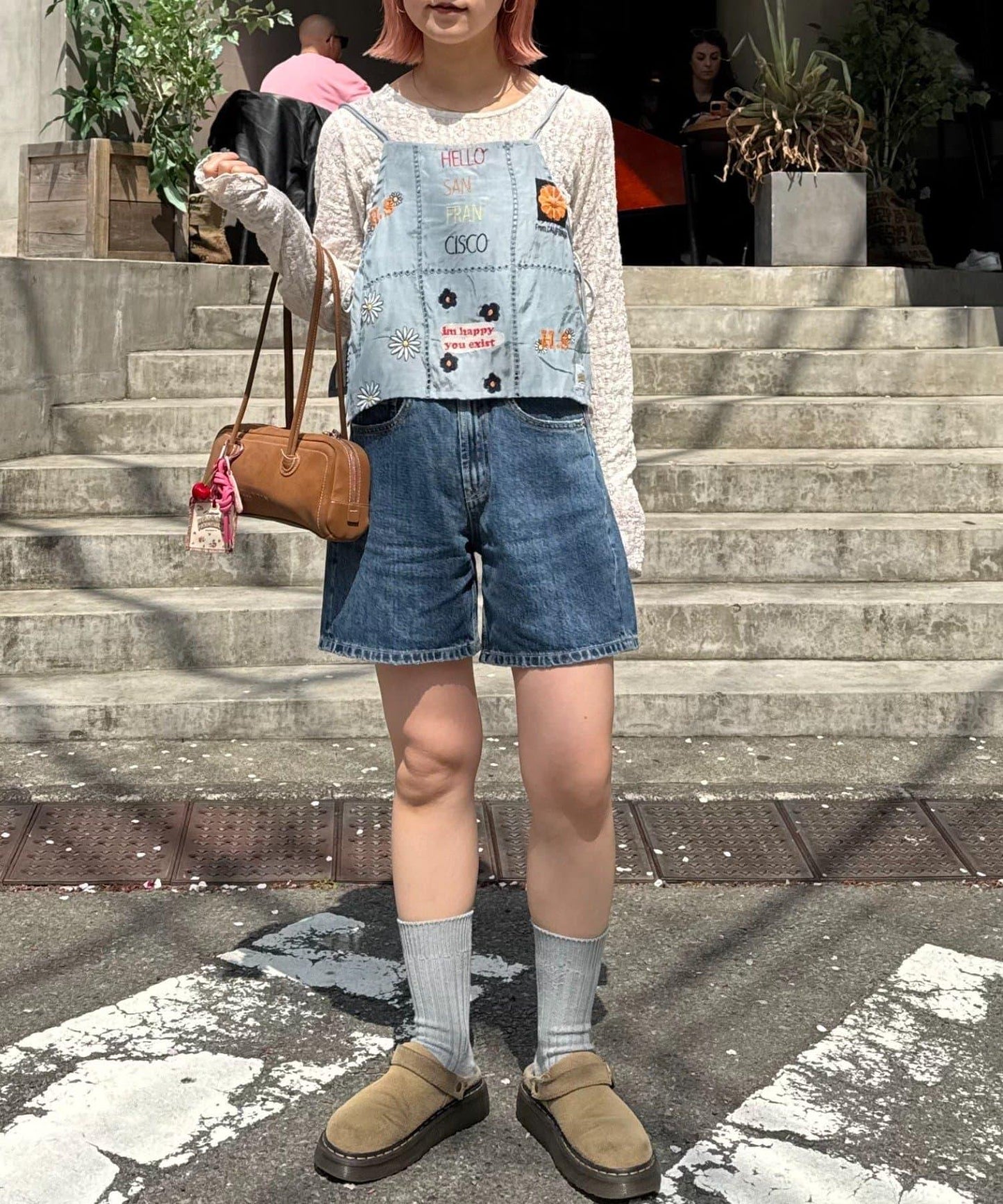【HELLO.SANFRANCISCO/哈羅舊金山】原刺繡緞面吊帶