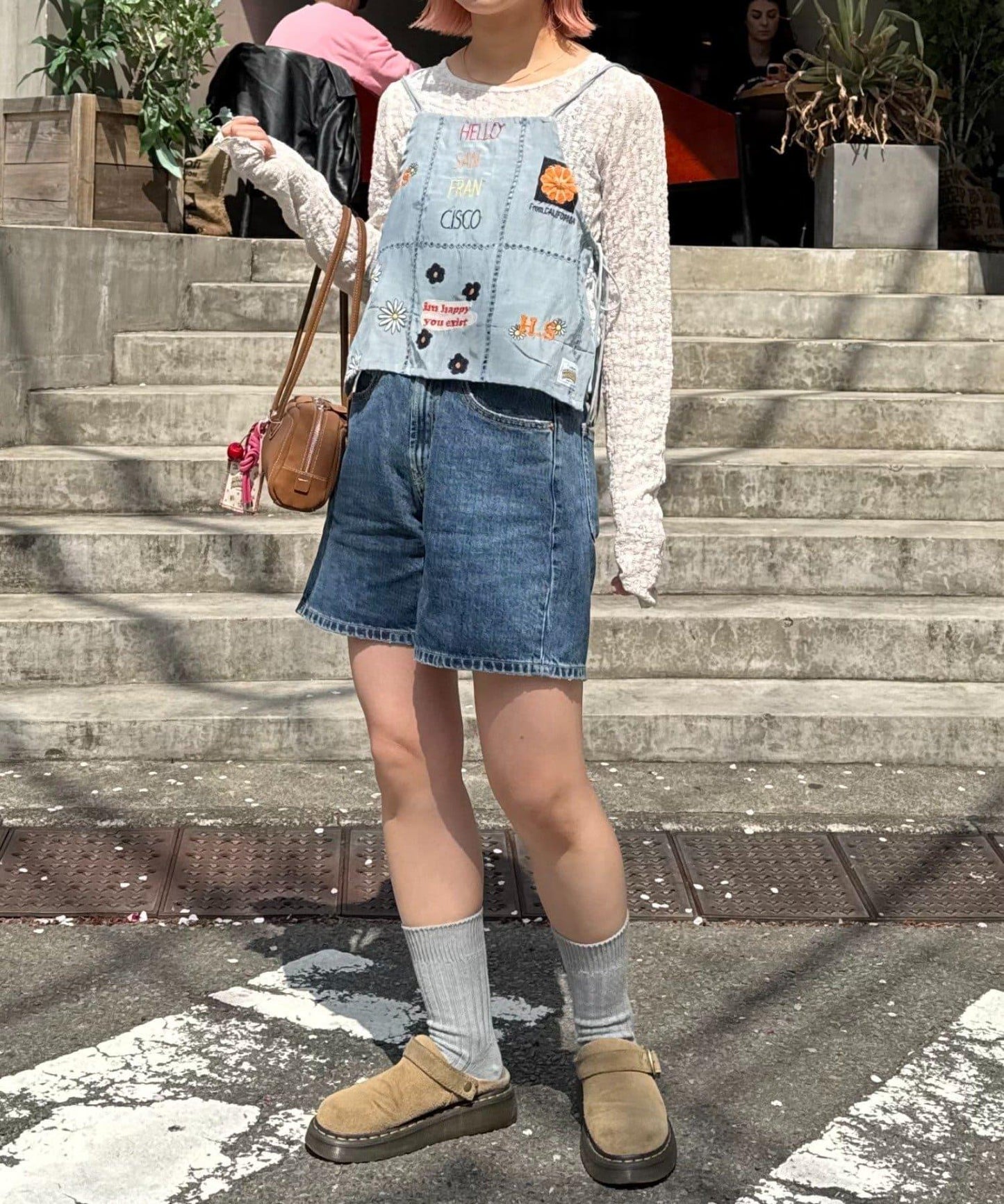 【HELLO.SANFRANCISCO/哈羅舊金山】原刺繡緞面吊帶