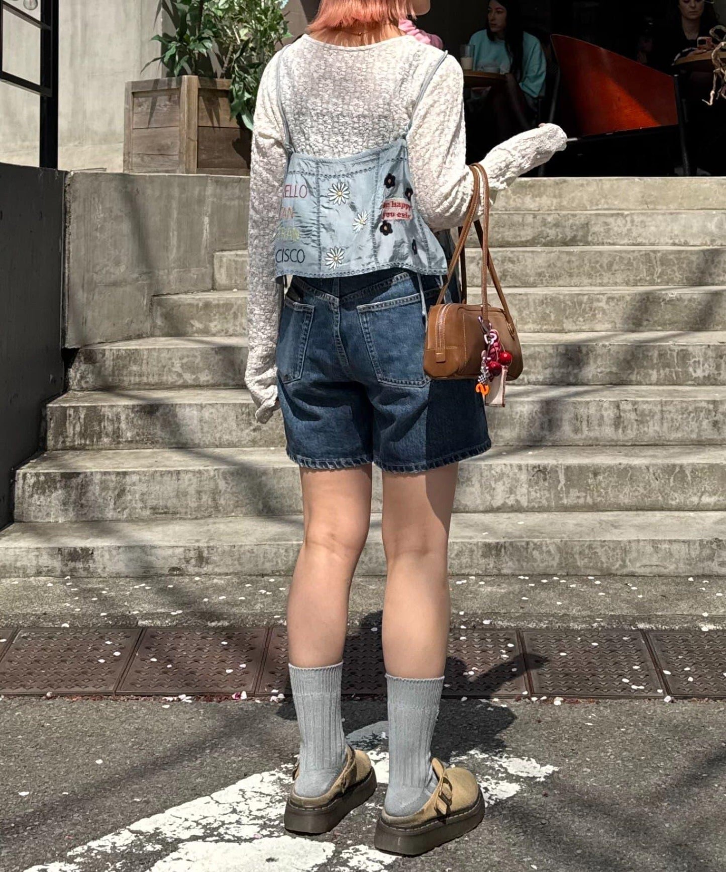 【HELLO.SANFRANCISCO/哈羅舊金山】原刺繡緞面吊帶