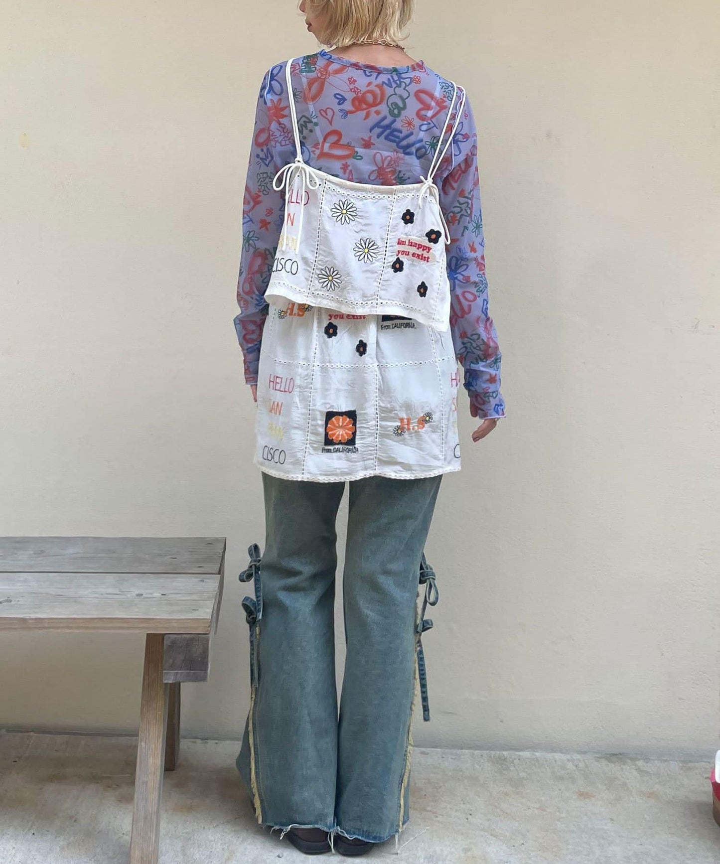 5/1(星期四)10:00~開始【HELLO.SANFRANCISCO/你好,舊金山】印度原刺繡緞面吊帶衫