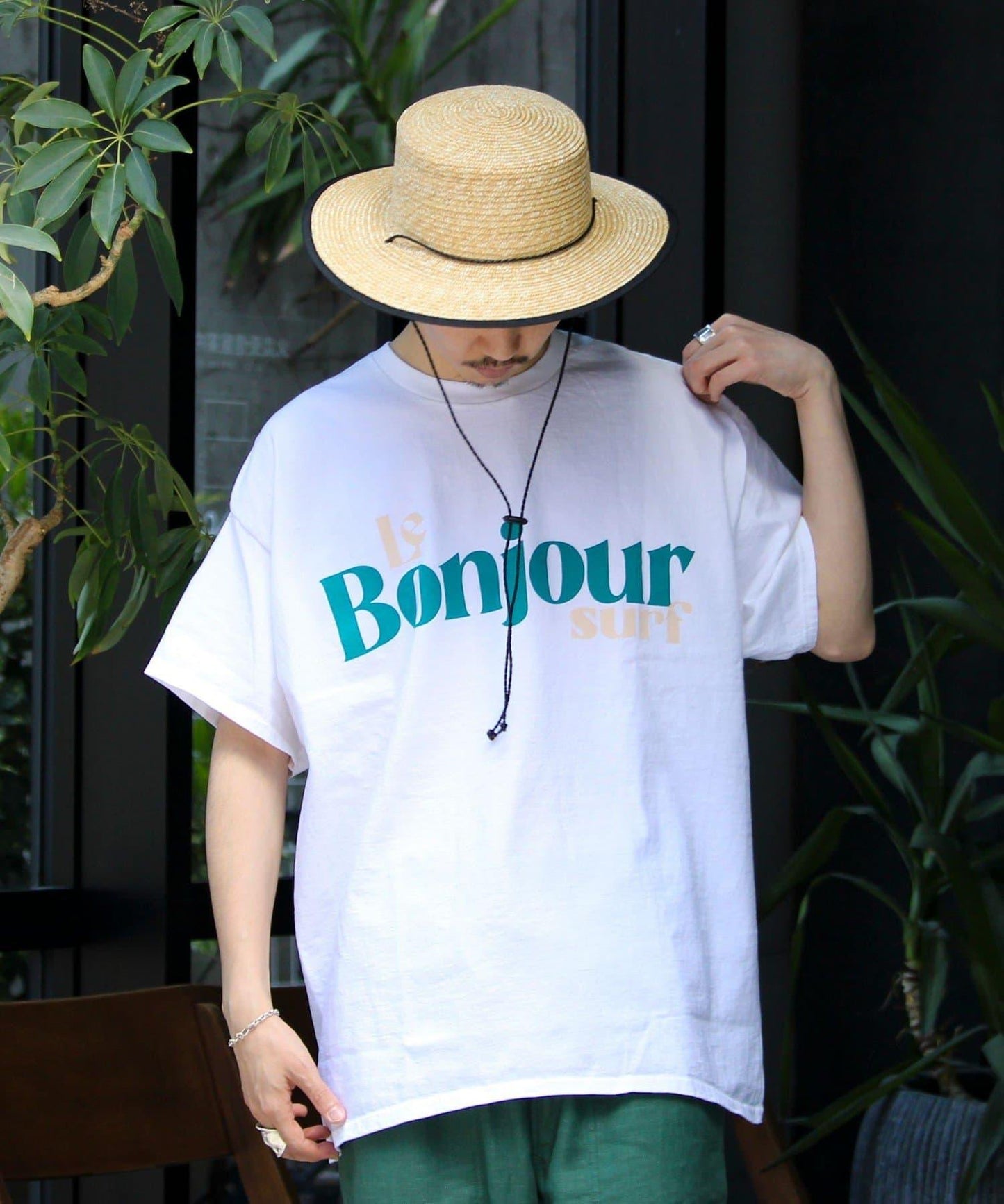 【Le Bonjour surf/波日問候衝浪】logo印花T恤