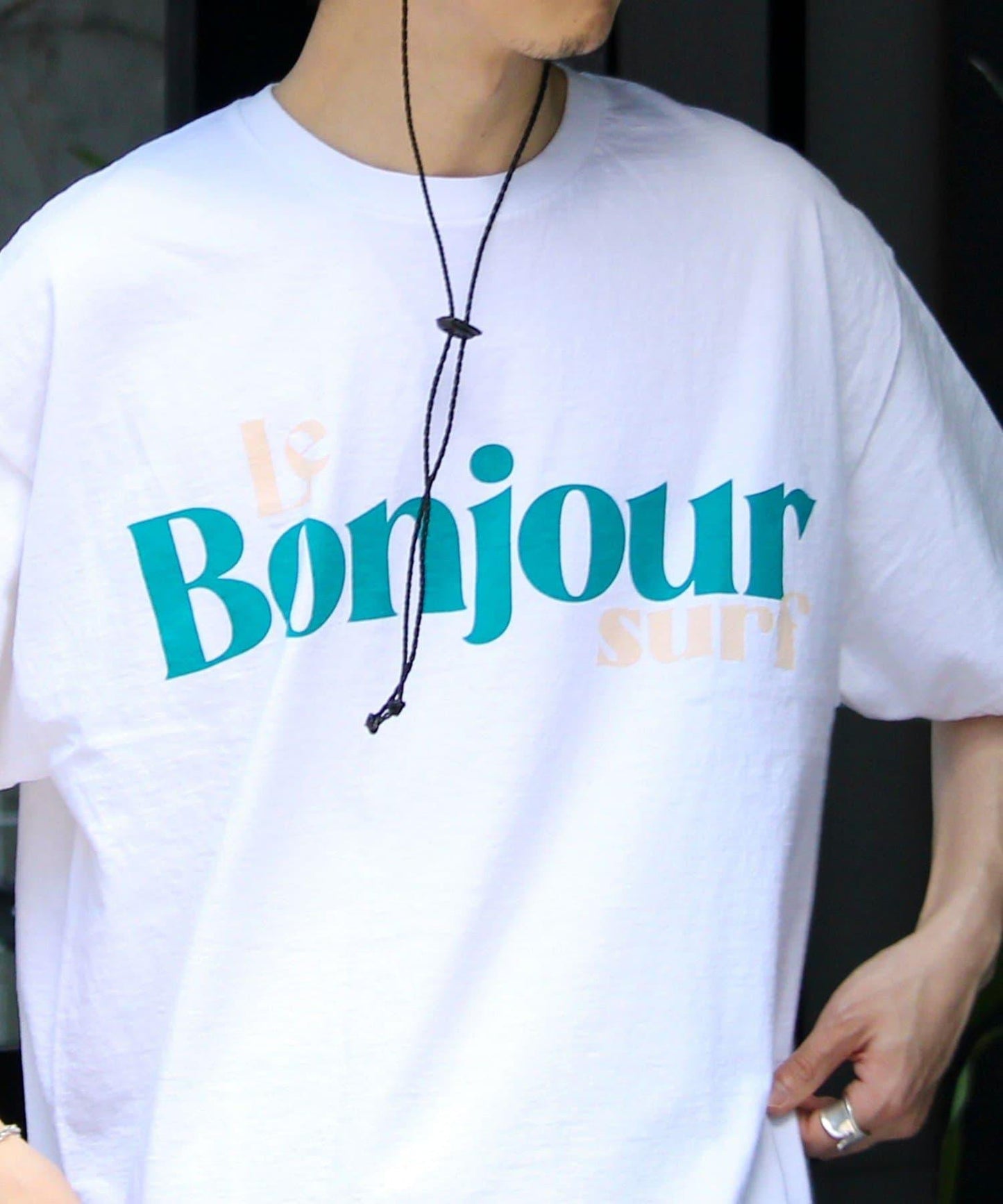 【Le Bonjour surf/波日問候衝浪】logo印花T恤