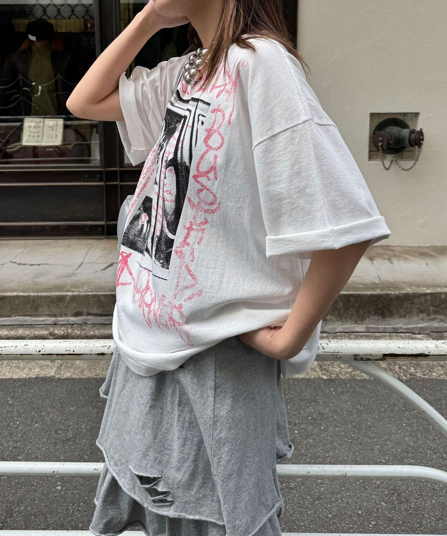 【複製標籤 / 複製品牌】混合復古褪色T恤