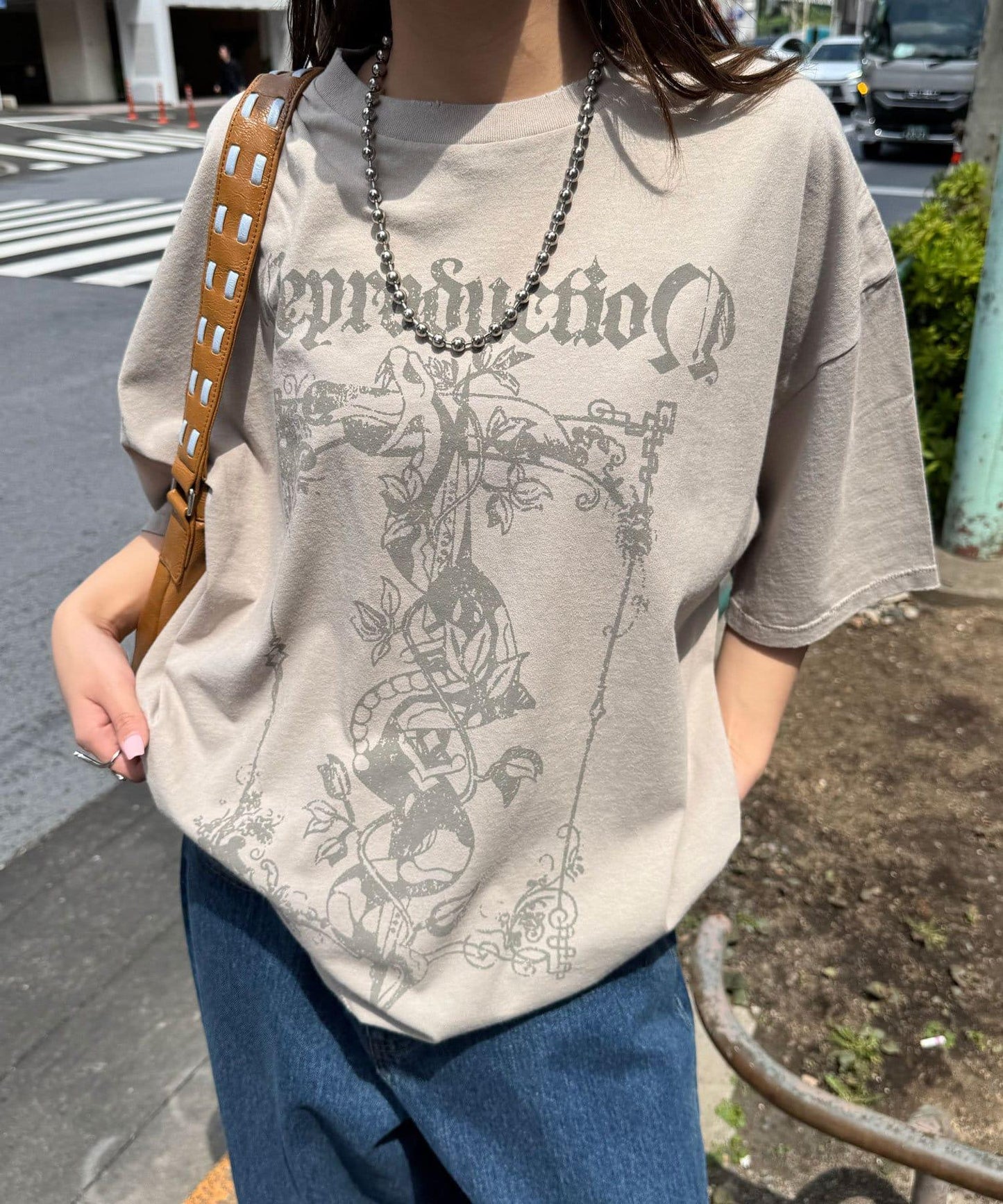 【複製標籤 / 複製品牌】混合復古褪色T恤