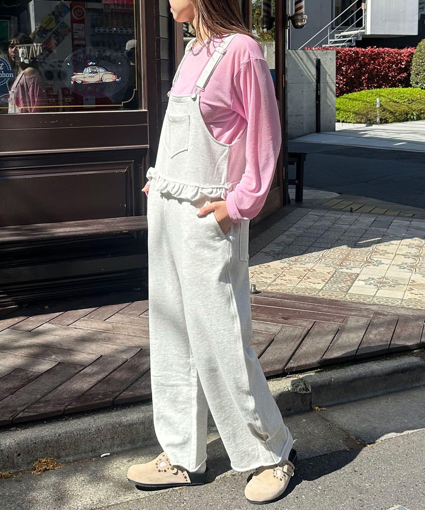 衛衣荷葉邊連體褲