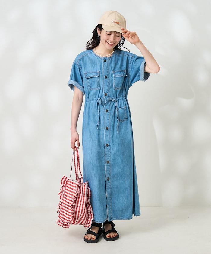 聯名 牛仔襯衫連衣裙