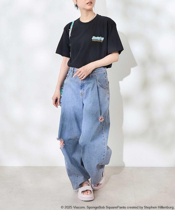 “海綿寶寶/海綿寶寶”背面印花T恤