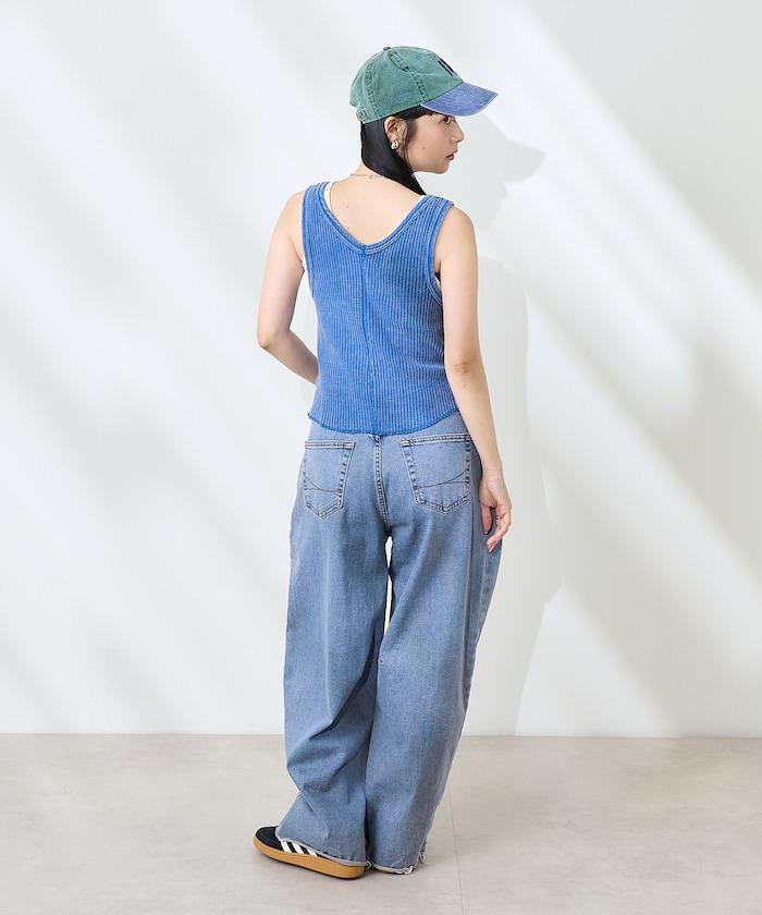 粉末漂白 軍裝風連體背心