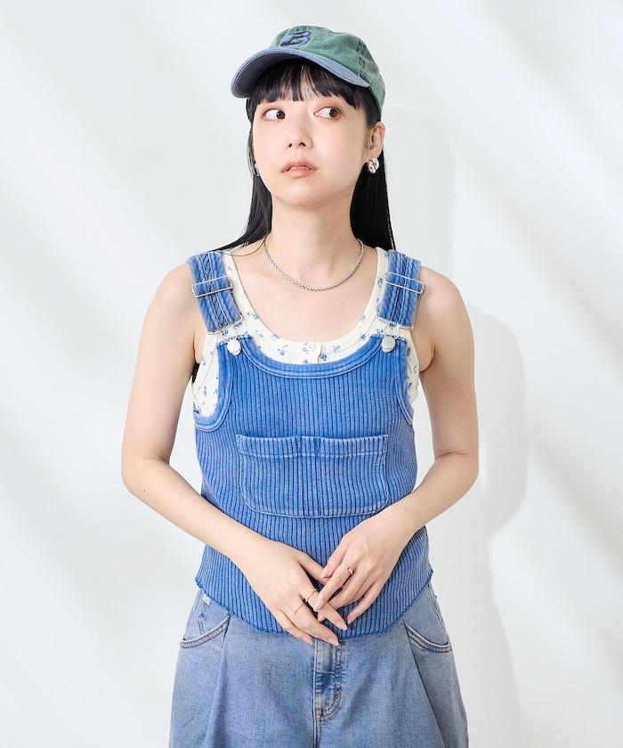 粉末漂白 軍裝風連體背心