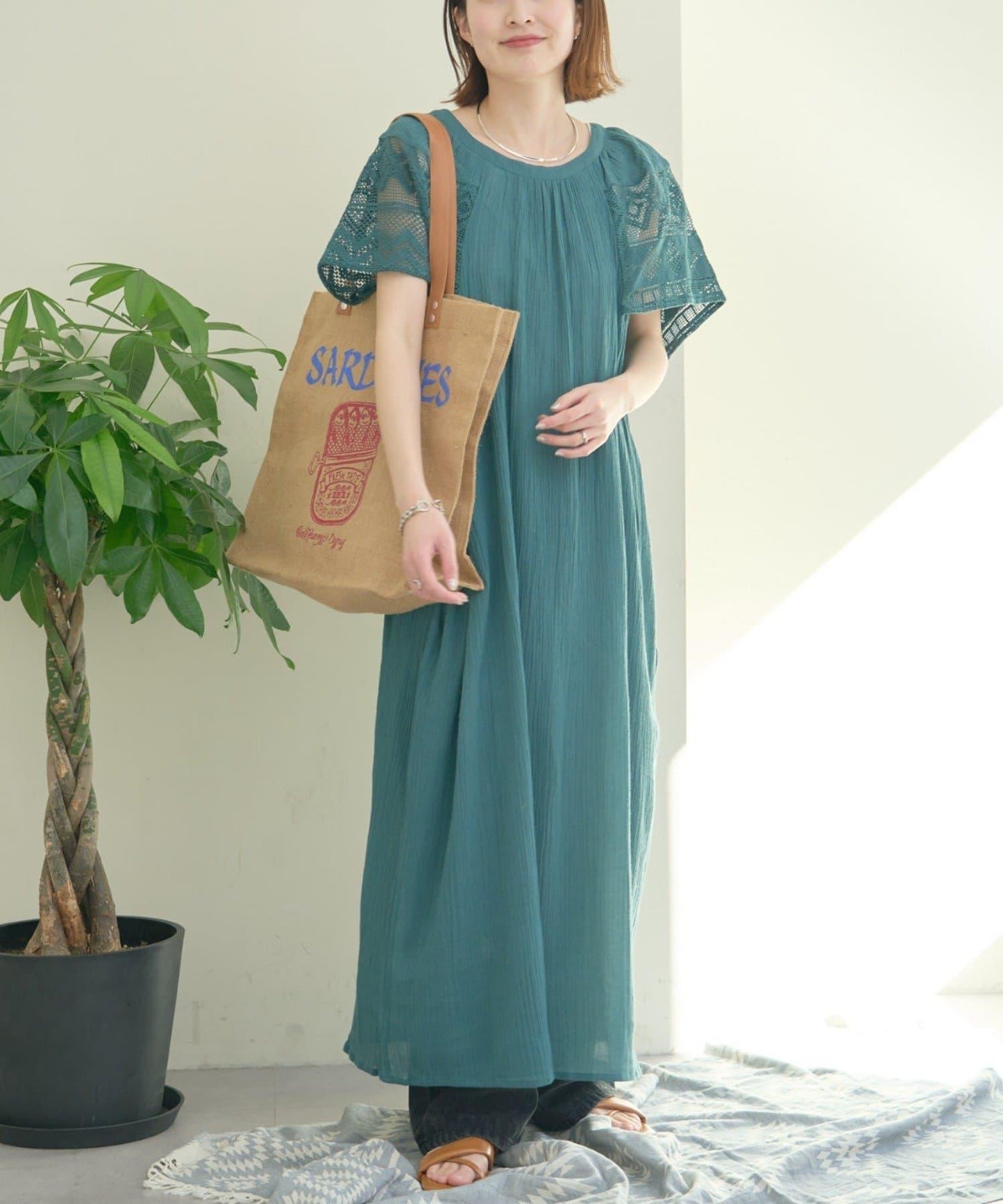【限定】【印度】肩蕾絲兩用連衣裙