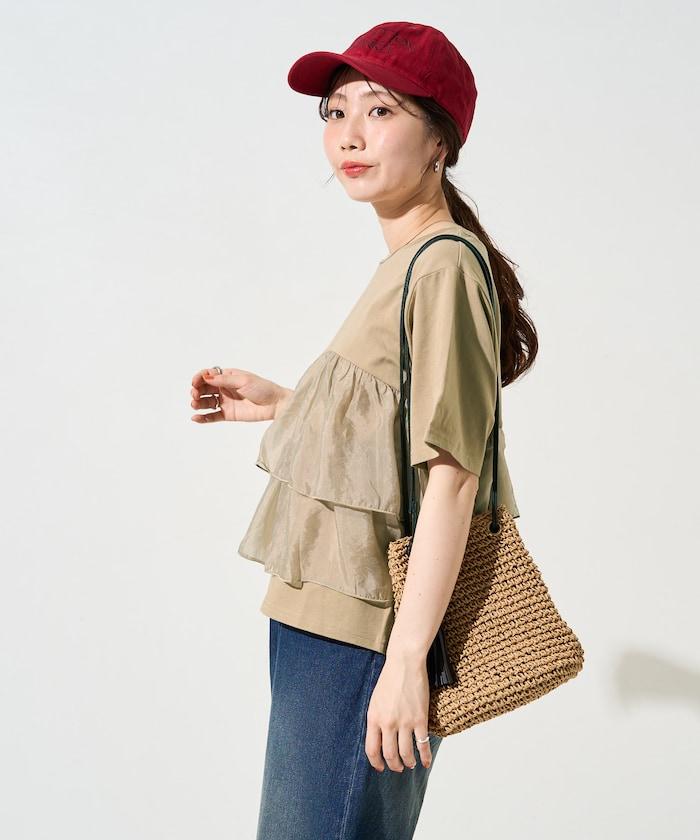 歐根紗對接半袖T恤