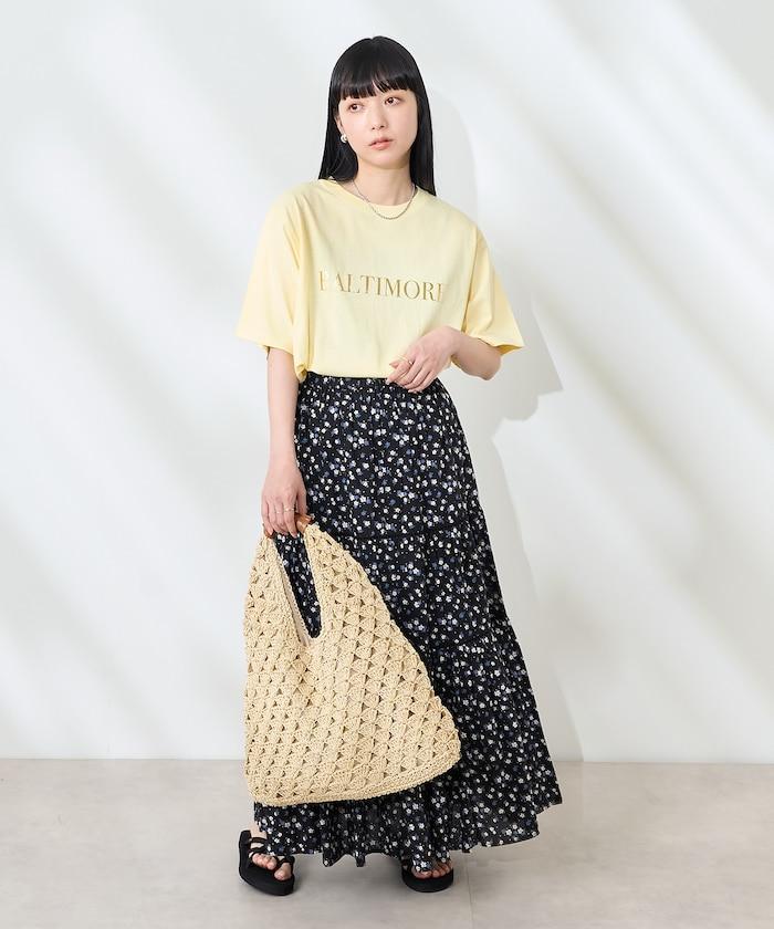 前後標誌箔印T恤