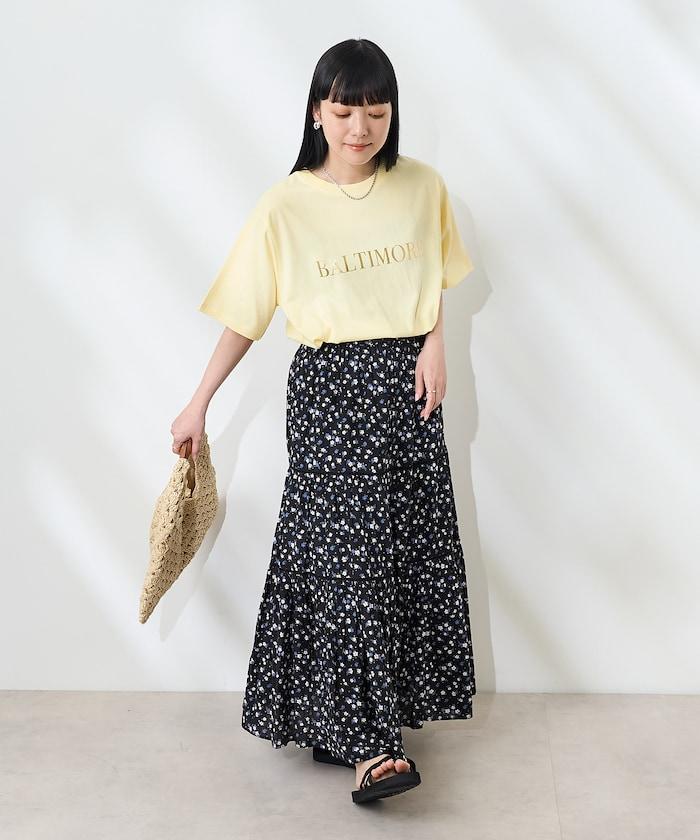 前後標誌箔印T恤