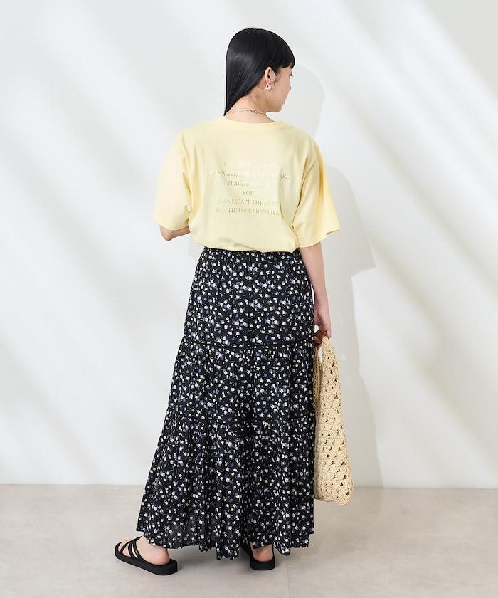 前後標誌箔印T恤