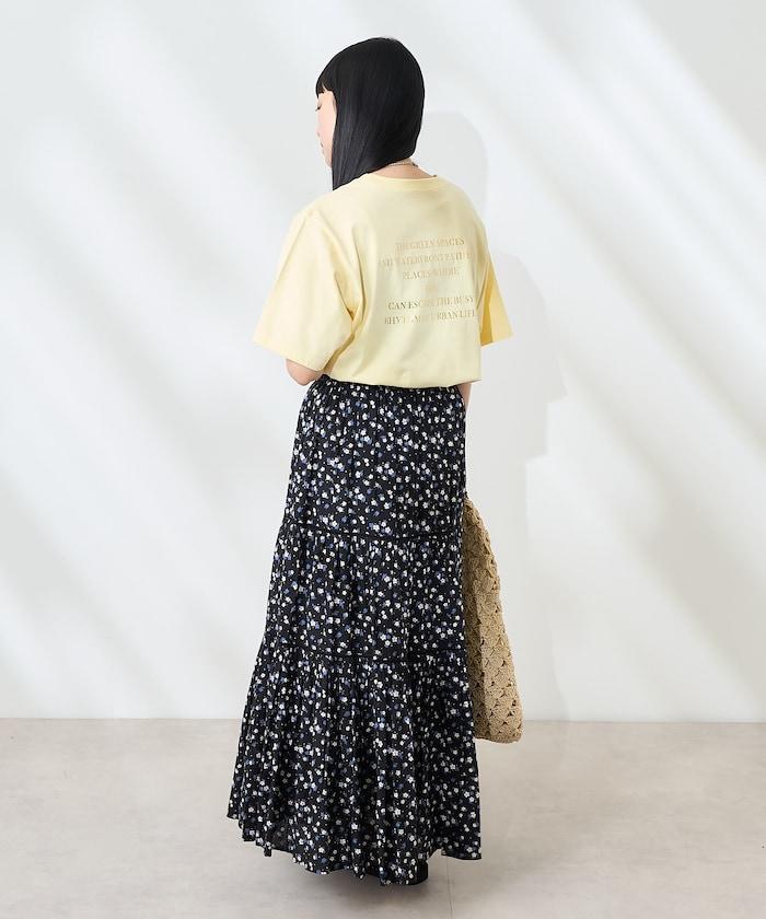 前後標誌箔印T恤