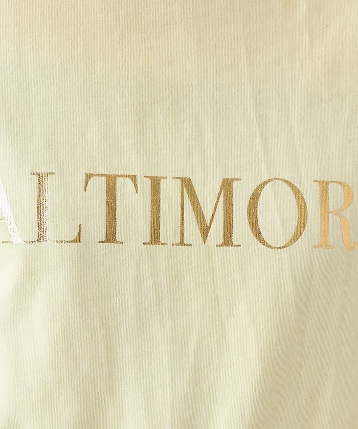 前後標誌箔印T恤