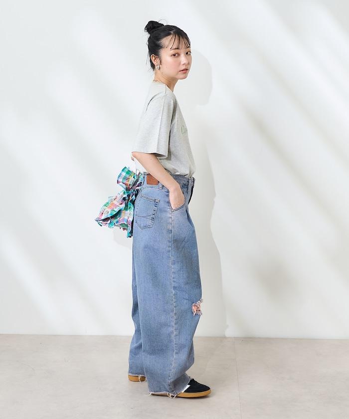 前後標誌箔印T恤