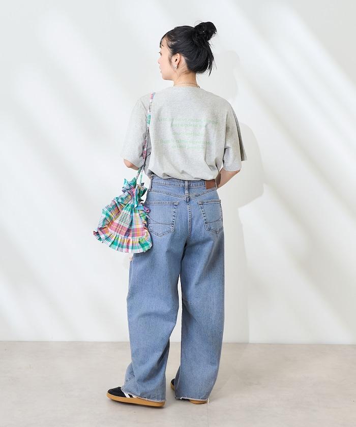 前後標誌箔印T恤