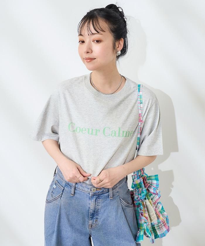 前後標誌箔印T恤