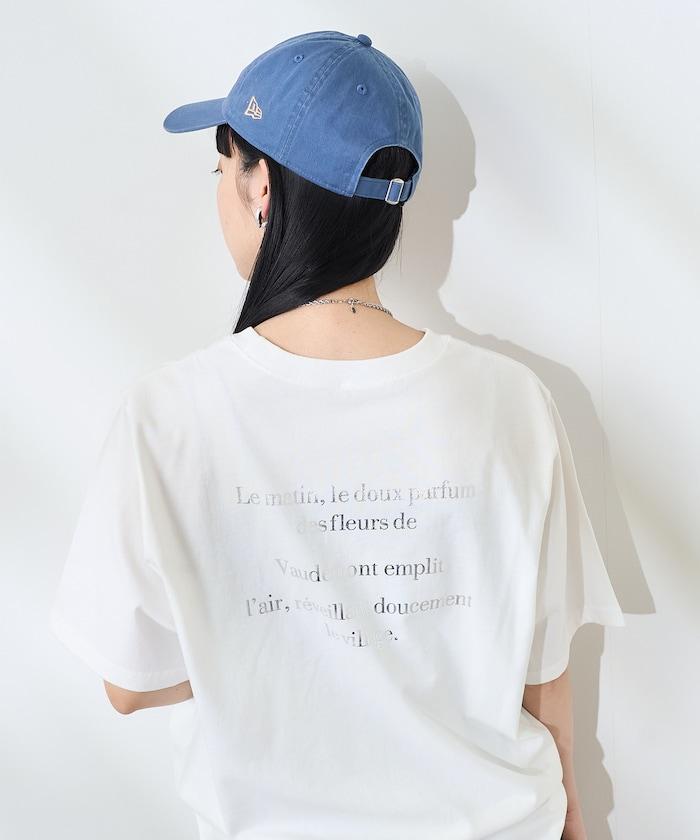 前後標誌箔印T恤