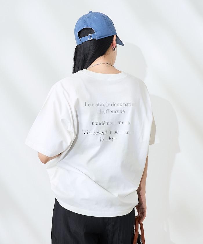 前後標誌箔印T恤