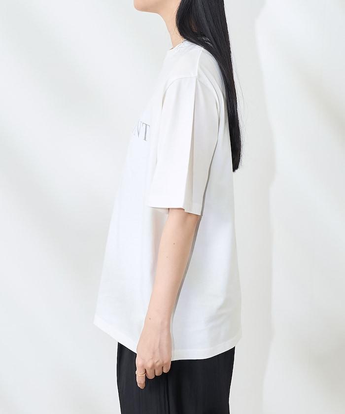 前後標誌箔印T恤