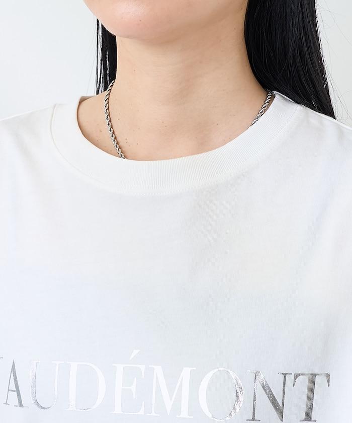 前後標誌箔印T恤