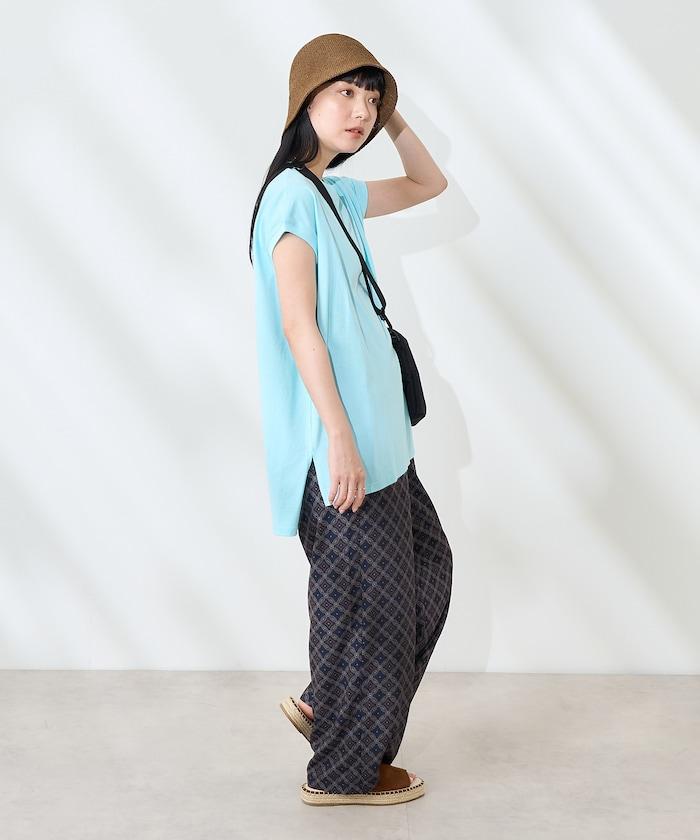 法式寬鬆袖長款上衣